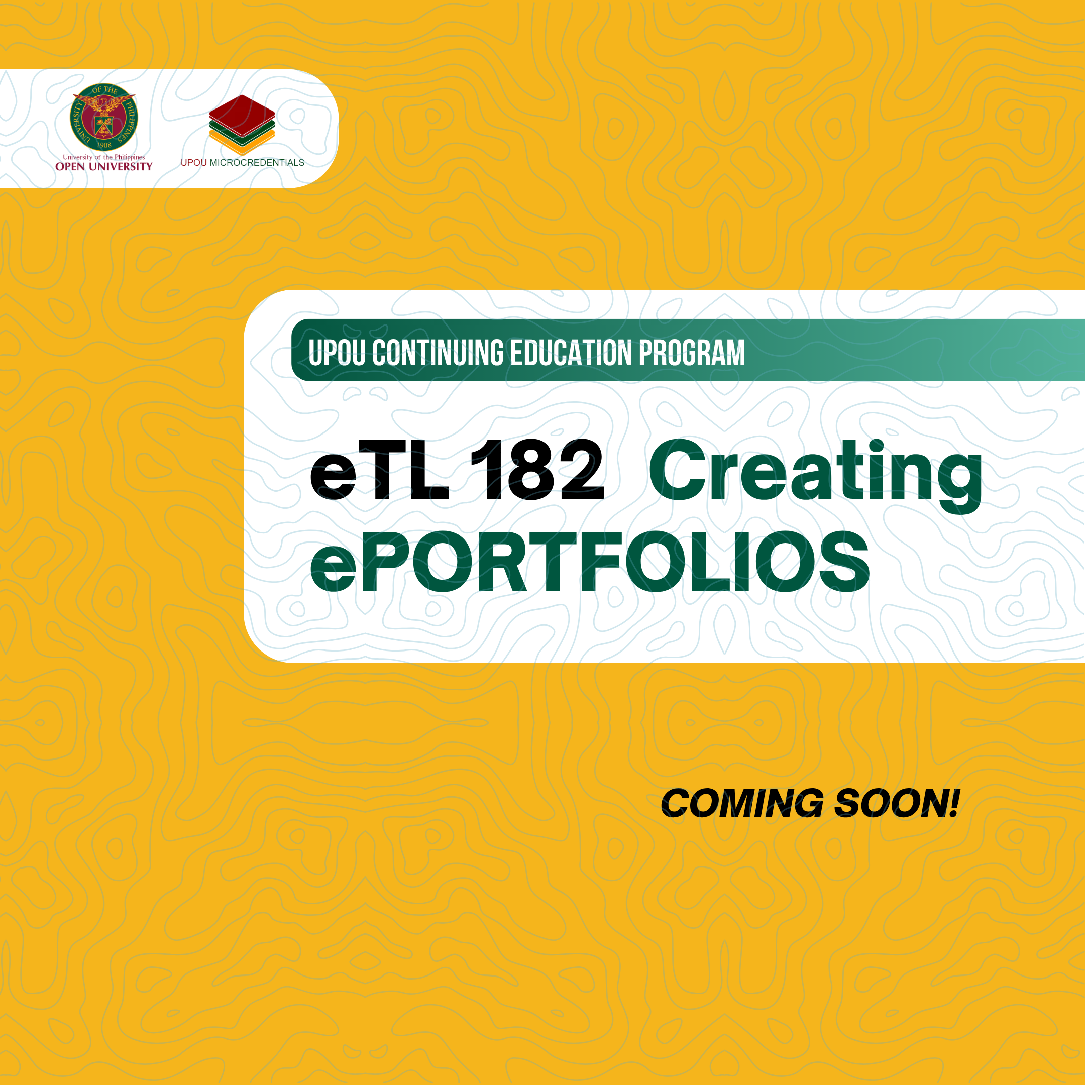 eTL 182 Creating ePORTFOLIOS